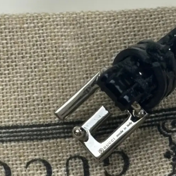Gucci Leather Bracelet/ Never Worn/Black/ Double Wrap/ Unisex - Picture 6 of 7